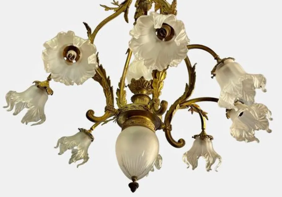 Clearance Pamono Louis Xvi Style Bronze Chandelier