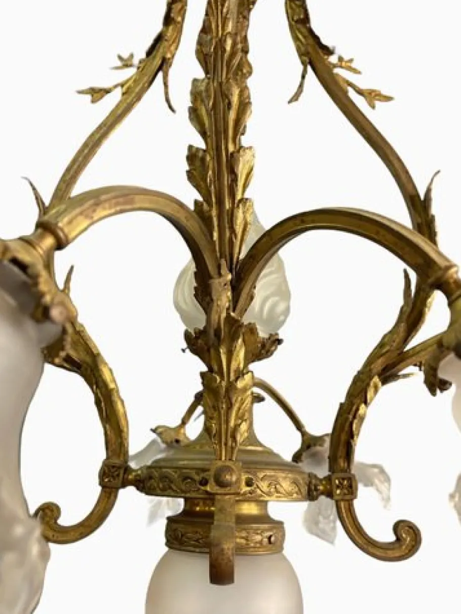 Clearance Pamono Louis Xvi Style Bronze Chandelier