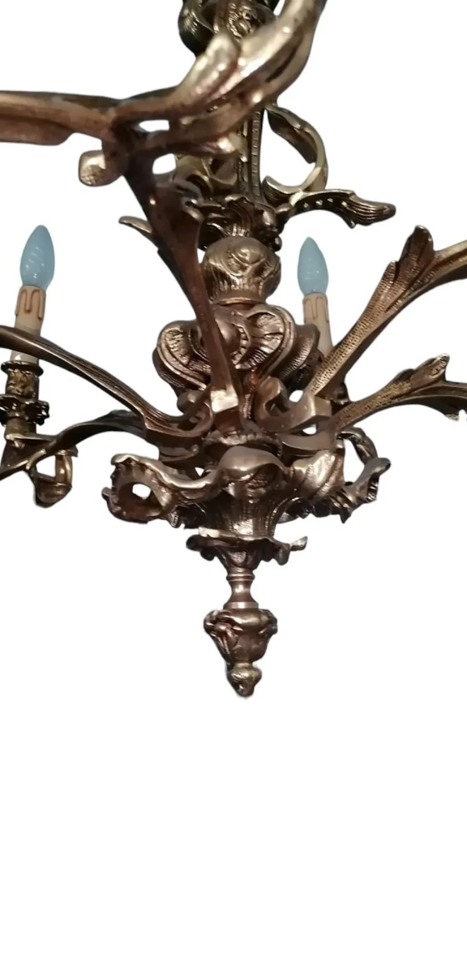 New Pamono Louis XVI Style Bronze 12-Light Chandelier