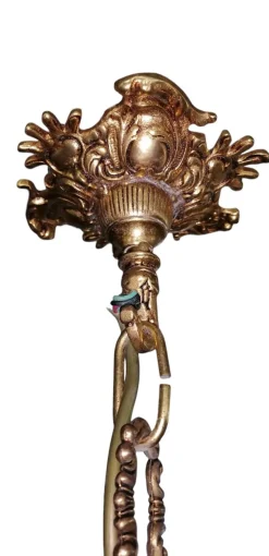 New Pamono Louis XVI Style Bronze 12-Light Chandelier