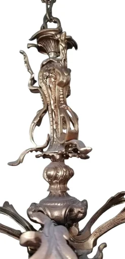 New Pamono Louis XVI Style Bronze 12-Light Chandelier