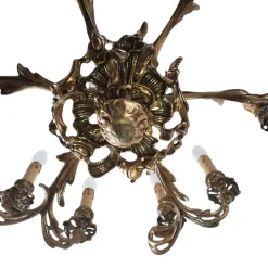 New Pamono Louis XVI Style Bronze 12-Light Chandelier