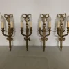 Hot Pamono Louis XVI Style Bronze Wall Lamps, 1940s, Set of 4