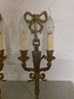 Hot Pamono Louis XVI Style Bronze Wall Lamps, 1940s, Set of 4