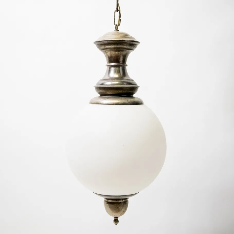 New Pamono LS1 Lamp with Clear Glass Sphere attributed to Luigi Caccia Dominioni for Azucena, 1960s