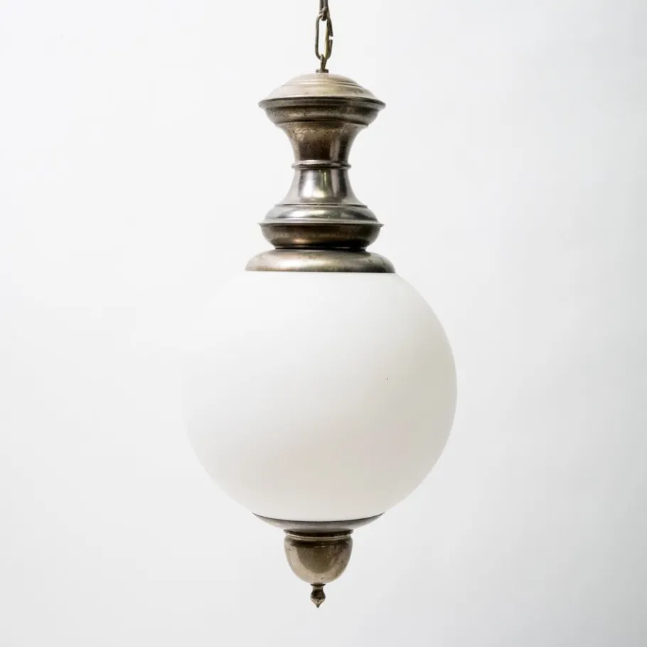 New Pamono LS1 Lamp with Clear Glass Sphere attributed to Luigi Caccia Dominioni for Azucena, 1960s