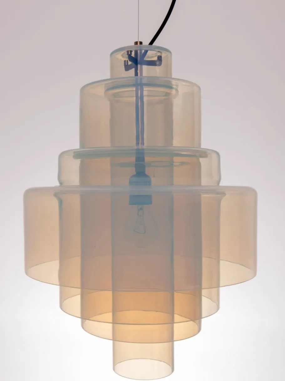 New Pamono LS-120 Pendant Lamp by Carlo Nason from Mazzega, 1970s
