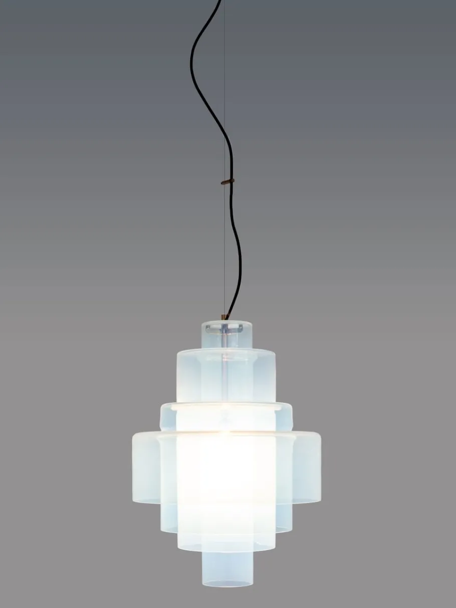 New Pamono LS-120 Pendant Lamp by Carlo Nason from Mazzega, 1970s
