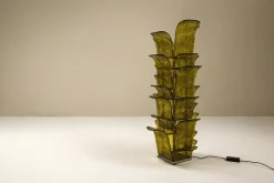 Pamono LT 320 Cactus Floor Lamp in Yellow Murano Glass by Carlo Nason for Mazzega, Italy, 1960s