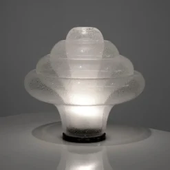 Clearance Pamono LT 305 Lotus Table Lamp in Murano Glass by Carlo Nason for AV Mazzega, Italy, 1960s