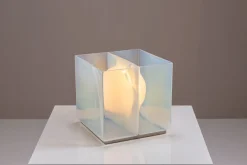 New Pamono LT323 Table Lamp in Opaline Glass by Carlo Nason for Mazzega, 1970s