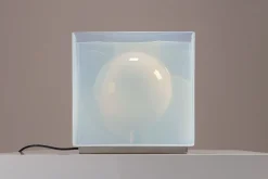 New Pamono LT323 Table Lamp in Opaline Glass by Carlo Nason for Mazzega, 1970s