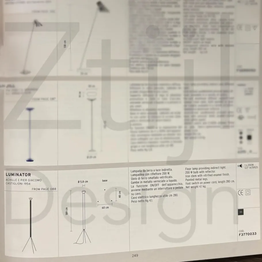 Hot Pamono Luminator Floor Lamp by Castiglioni for Flos, 1990s