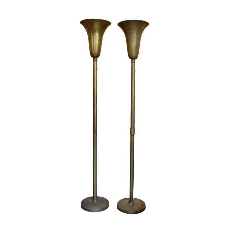 New Pamono Luminator Floor Lamps, 1940s, Set of 2