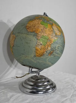 Hot Pamono Luminous Glass Terrestrial Globe from Perrina, 1960s