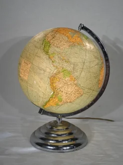 Hot Pamono Luminous Glass Terrestrial Globe from Perrina, 1960s