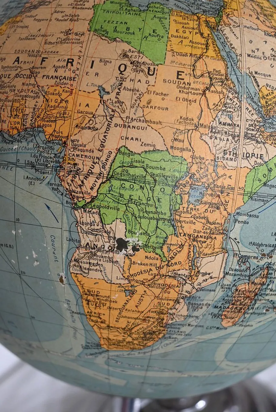 Hot Pamono Luminous Glass Terrestrial Globe from Perrina, 1960s