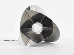 Discount Pamono Luna Kinetic Lamp in Mirrored Metal by Rinaldo Cutini for New Lamp, Italy 1963