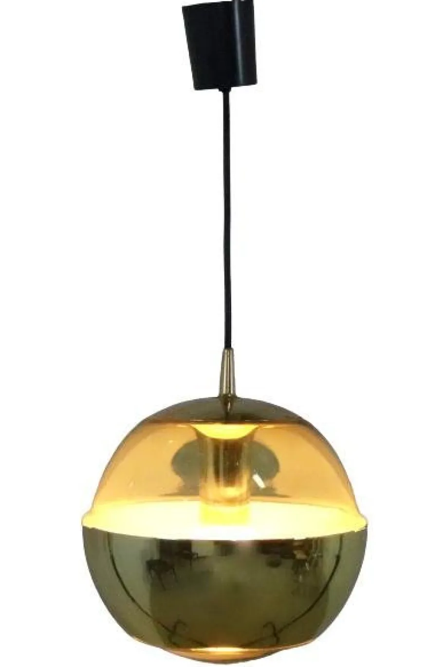 New Pamono Magic Eye Hanging Lamp in Glass from Peill & Putzler