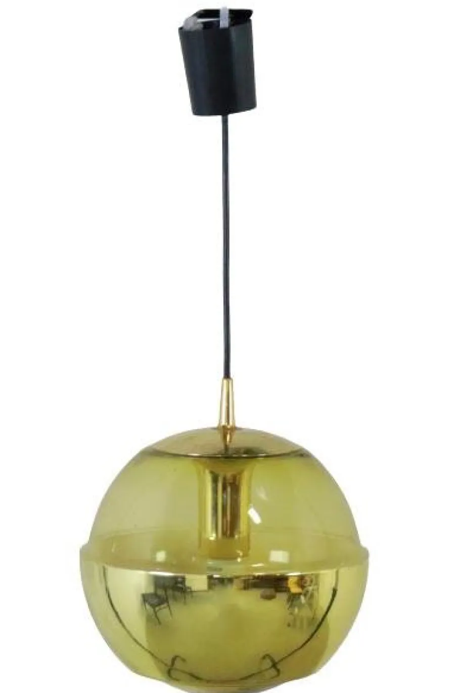 New Pamono Magic Eye Hanging Lamp in Glass from Peill & Putzler