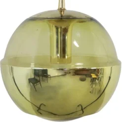 New Pamono Magic Eye Hanging Lamp in Glass from Peill & Putzler