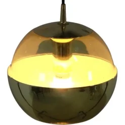 New Pamono Magic Eye Hanging Lamp in Glass from Peill & Putzler