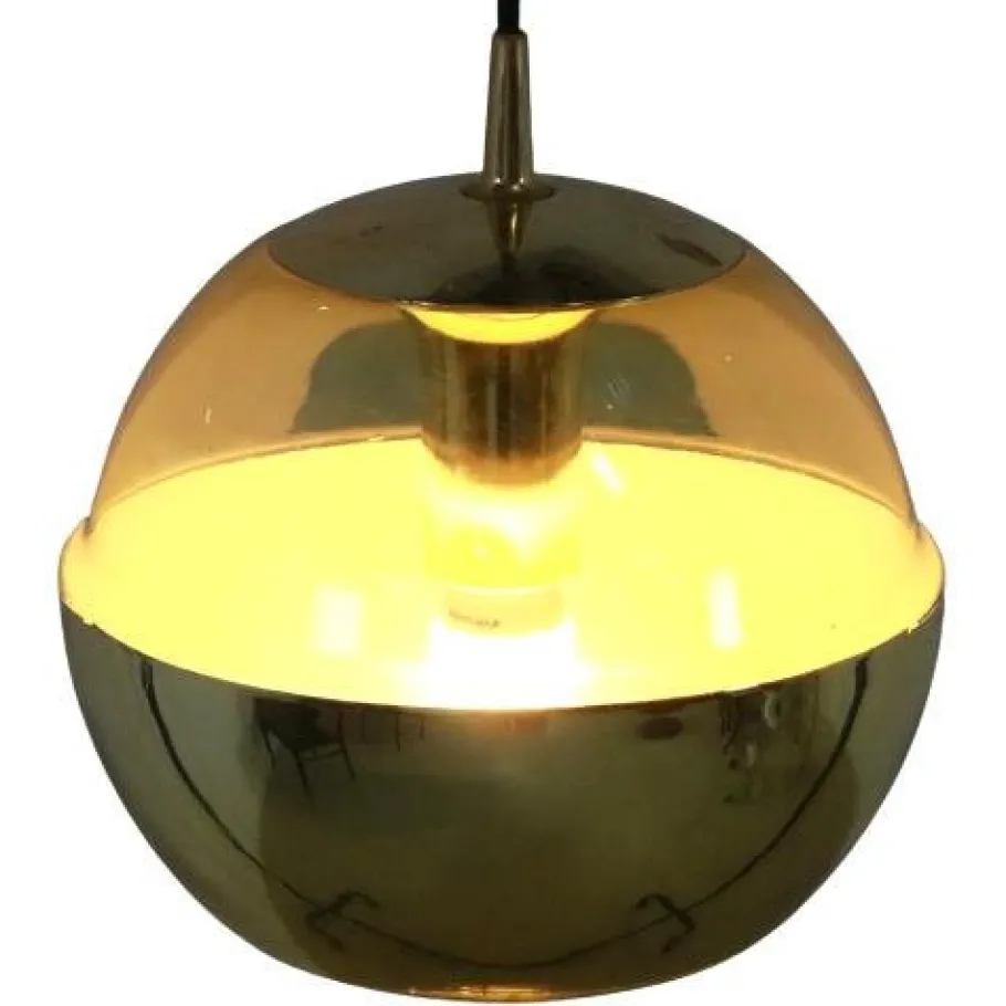 New Pamono Magic Eye Hanging Lamp in Glass from Peill & Putzler
