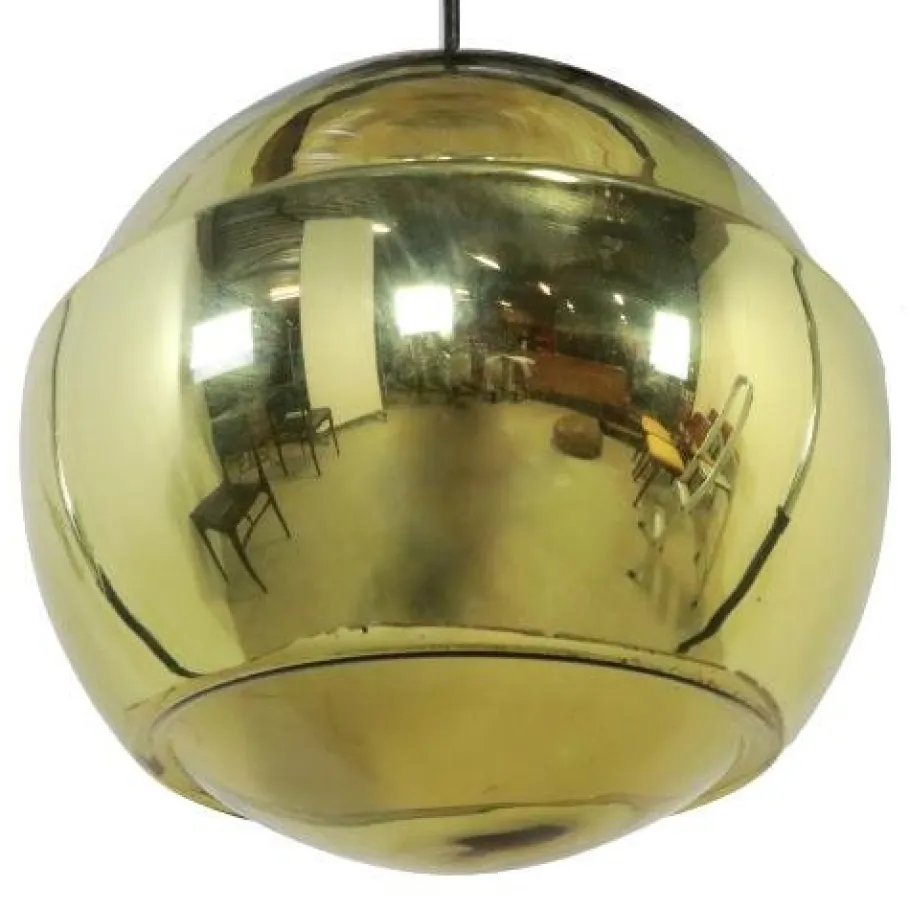 New Pamono Magic Eye Hanging Lamp in Glass from Peill & Putzler