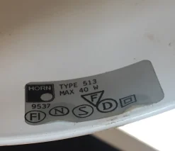 New Pamono Magnetic Danish White Enameled Ball Wall Lamps by E. S. Horn, 1970s, Set of 2