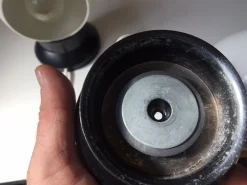 New Pamono Magnetic Danish White Enameled Ball Wall Lamps by E. S. Horn, 1970s, Set of 2