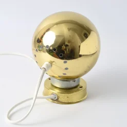 Pamono Magnetic Golden Globe Table Lamp from Reggiani, 1970s
