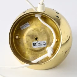 Pamono Magnetic Golden Globe Table Lamp from Reggiani, 1970s