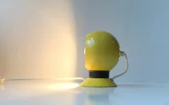 Clearance Pamono Magnetic Yellow Enamel Ball Wall Lamp from ABO, 1960s