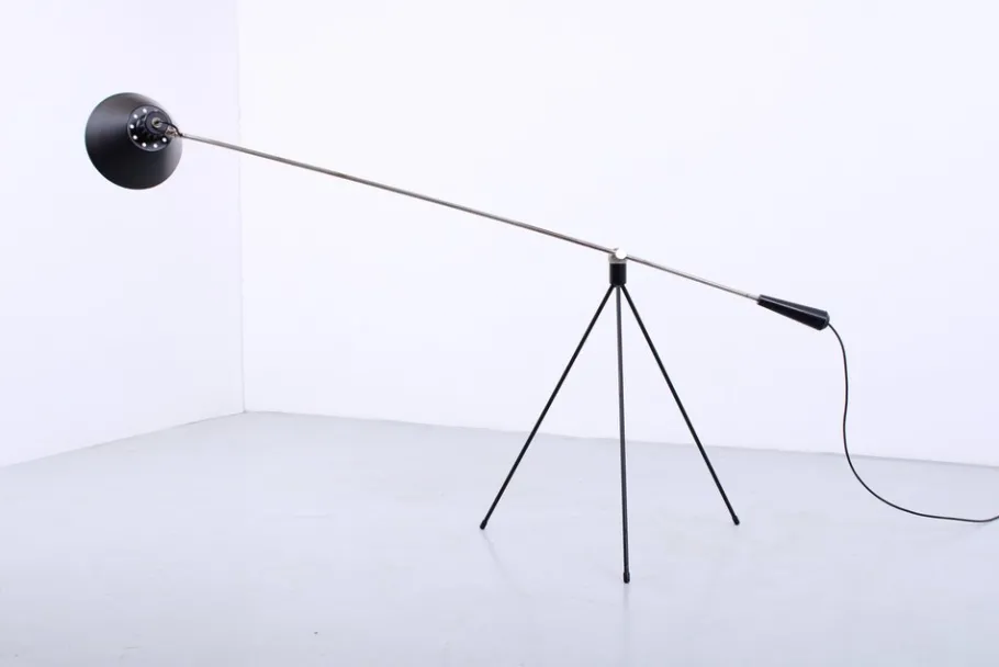 Clearance Pamono Magneto Grasshopper Floor Lamp by H. Fillekes for Artiforte, 1950s