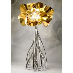 Best Pamono Mangrovia EM Floor Lamp in Galvanized Gold Aluminum by Barberini & Gunnell