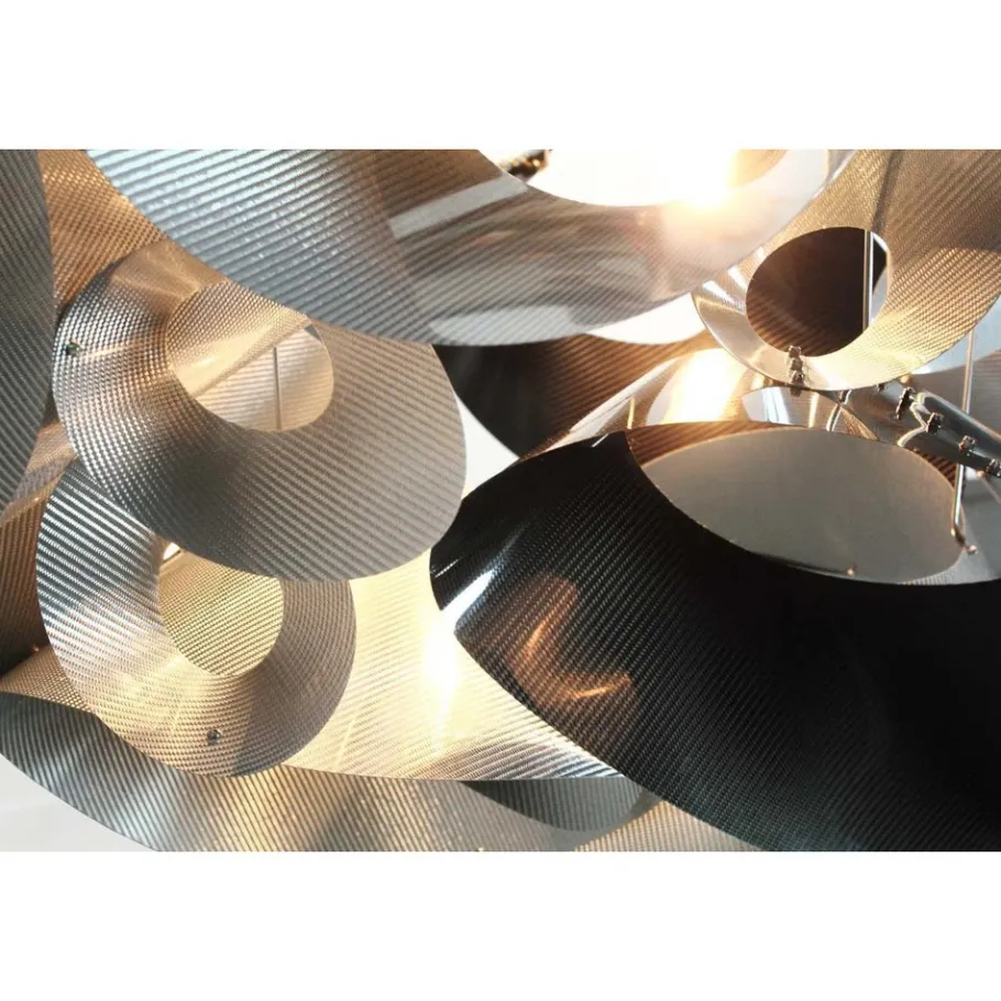 New Pamono Mangrovia EM Floor Lamp in Stainless Steel and Aluminum by Barberini & Gunnell