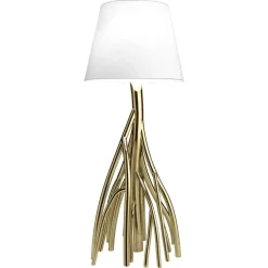Clearance Pamono Mangrovia Floor Lamp in Colored Stainless Steel and Linen by Barberini & Gunnell