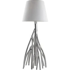 Pamono Mangrovia Floor Lamp in Polished Stainless Steel and Linen by Barberini & Gunnell