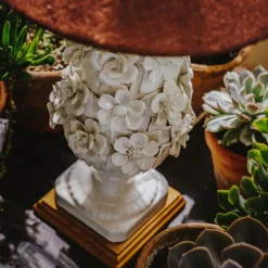 Hot Pamono Manises Flora Blanco Lamp by Can Betelgeuse Studio