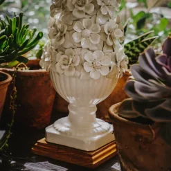 Hot Pamono Manises Flora Blanco Lamp by Can Betelgeuse Studio