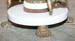 Best Pamono Marble & Brass Floor Standing Lamp with Cherub Puttis Angel, 1920s