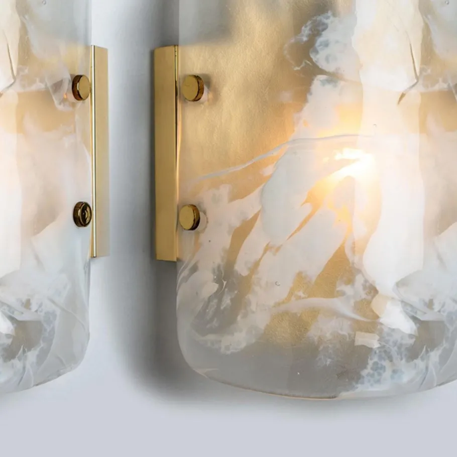 Clearance Pamono Marble & Murano Glass Wall Light Fixture from Hillebrand, 1960s