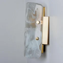 Clearance Pamono Marble & Murano Glass Wall Light Fixture from Hillebrand, 1960s