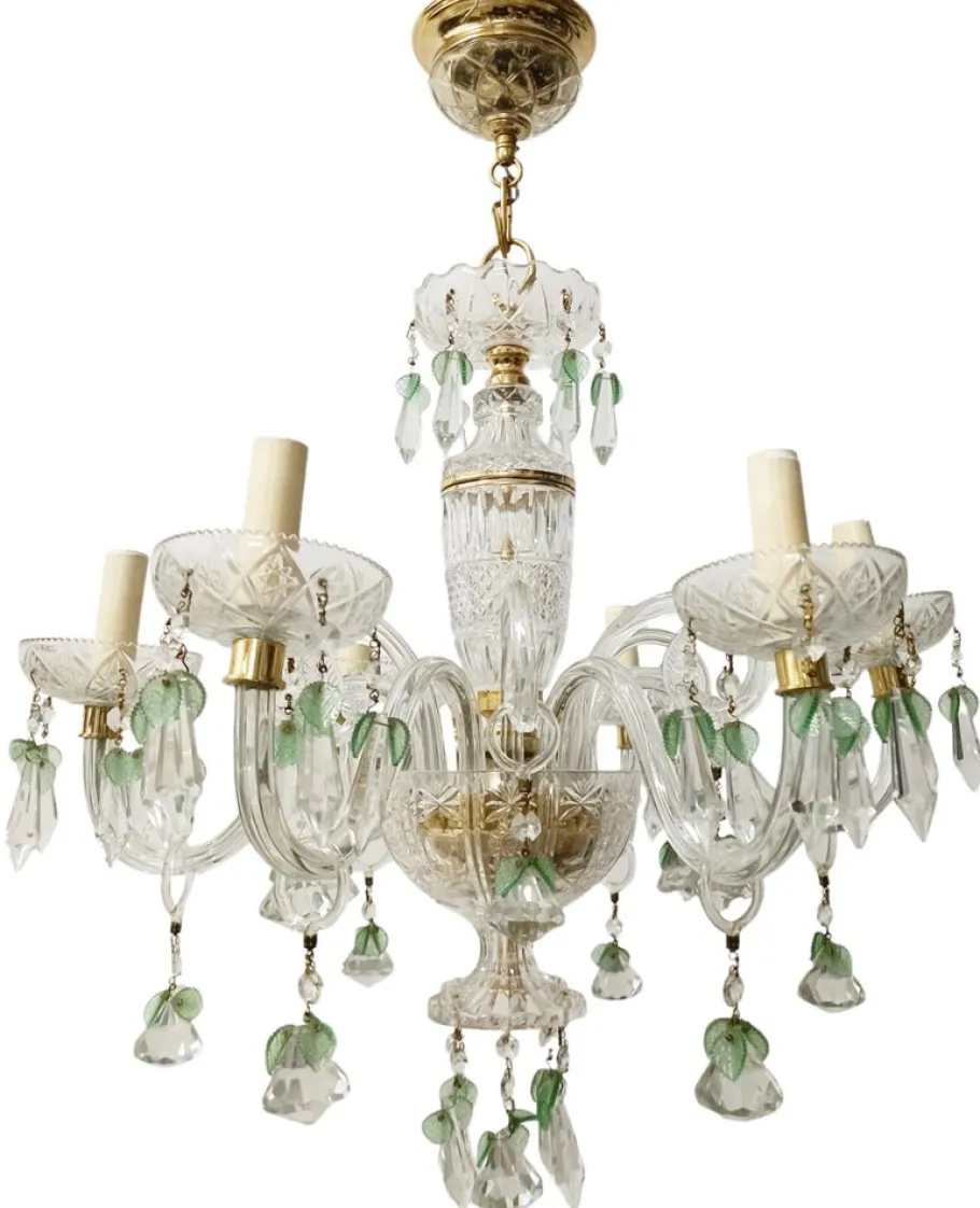 Clearance Pamono Maria Teresa Chandelier in Green Murano, 1950s