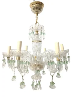 Clearance Pamono Maria Teresa Chandelier in Green Murano, 1950s