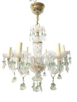 Clearance Pamono Maria Teresa Chandelier in Green Murano, 1950s