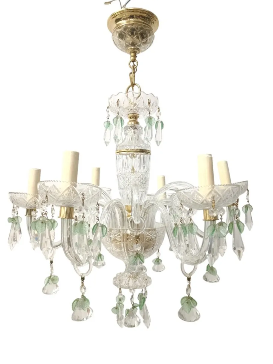 Clearance Pamono Maria Teresa Chandelier in Green Murano, 1950s