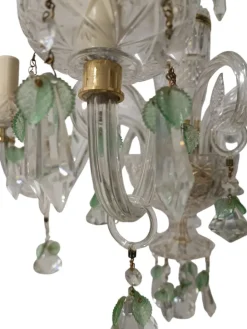 Clearance Pamono Maria Teresa Chandelier in Green Murano, 1950s