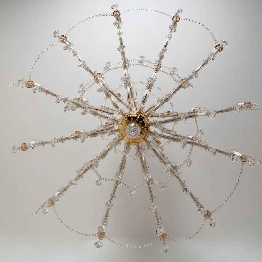 Sale Pamono Maria Theresa Gold-Plated Swarovski Chandelier, 1950