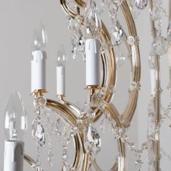 Sale Pamono Maria Theresa Gold-Plated Swarovski Chandelier, 1950